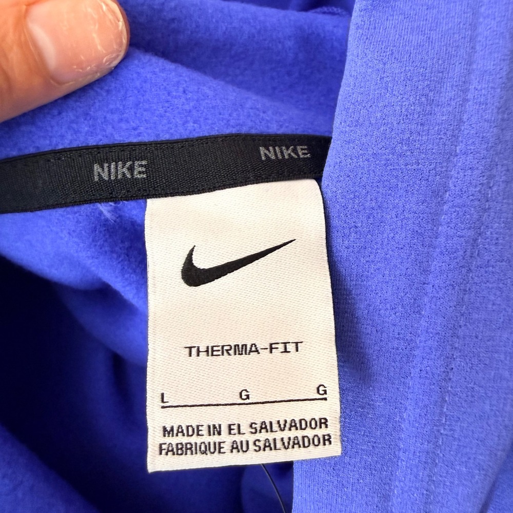 Nike Therma-FIT Mens Training Hoodie Blue Pullover DQ4834-411 Large NEW - Picture 2 of 10